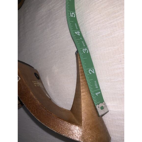 Candie’s Sandals Womens 6 Brown Faux Leather Platform Y2K Vintage Slides Heels - Picture 5 of 5